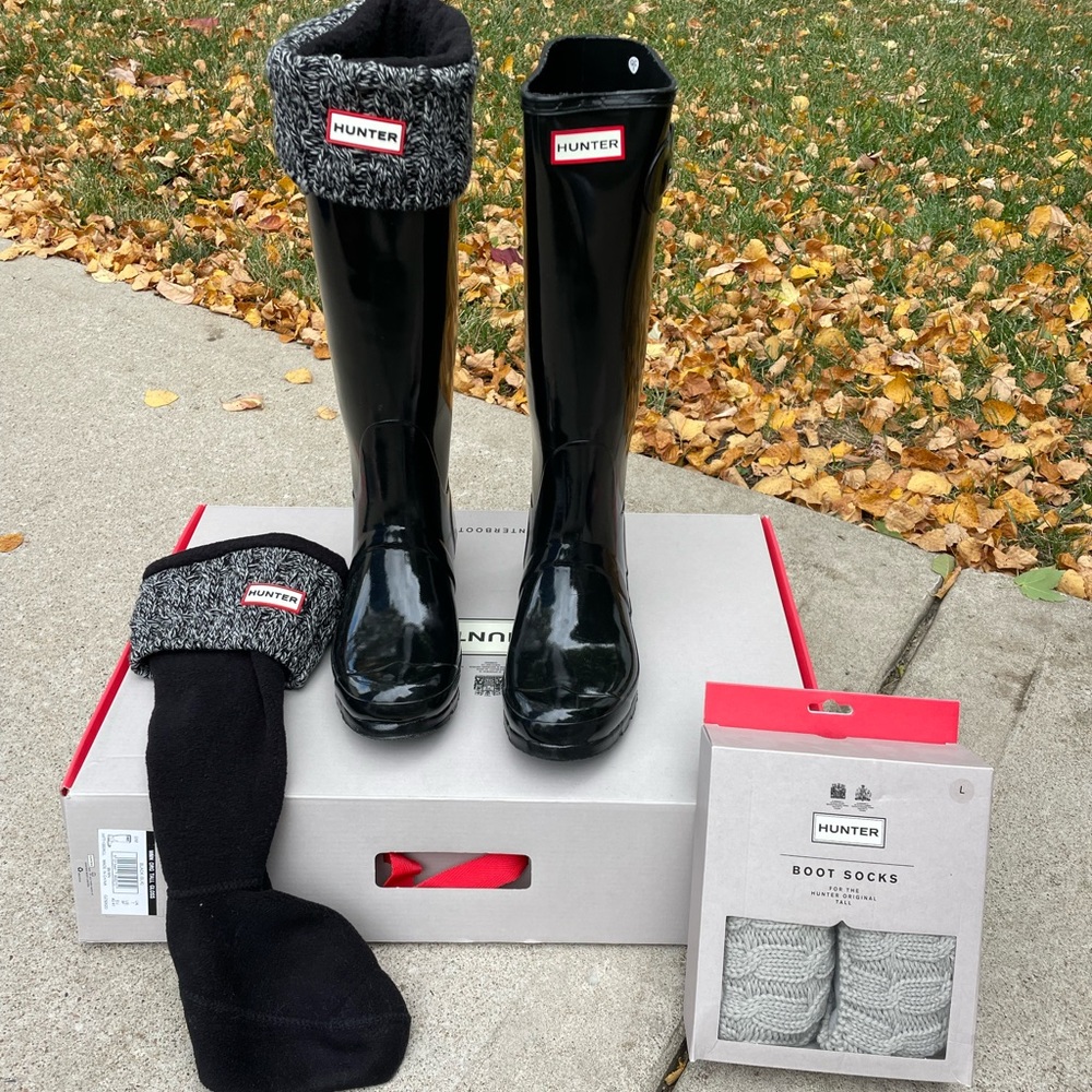HUNTER BOOTS (worn 1 time!!)